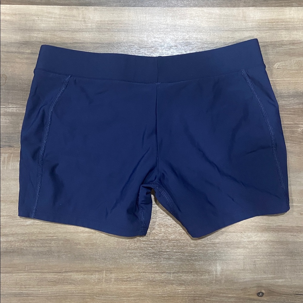 Under Armour Navy Women's Compression Bike Shorts with Logo - Picture 5 of 6